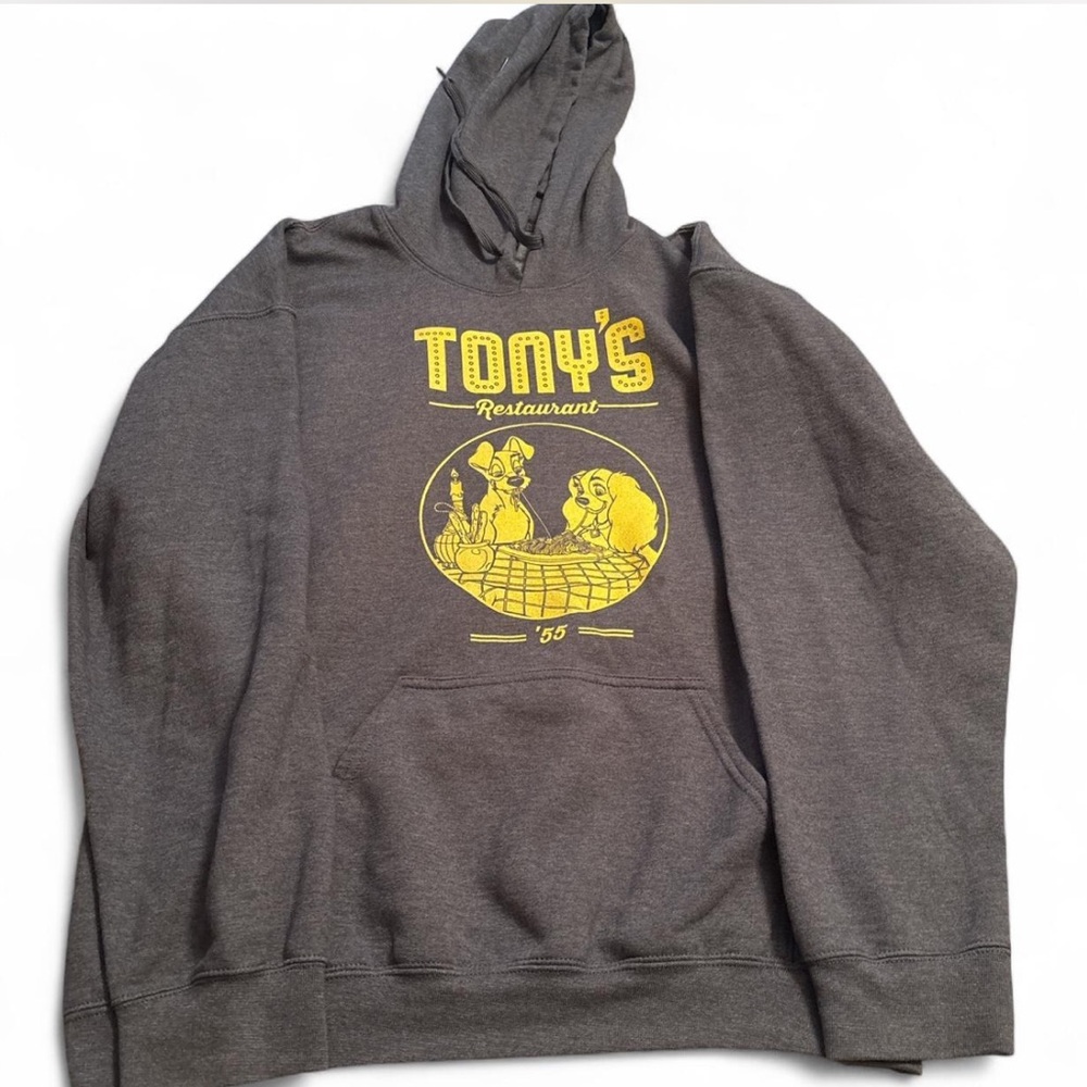 Disney Lady and Tramp Gray hoodie Sweatshirt